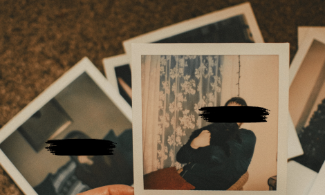 Set of polaroid photos.