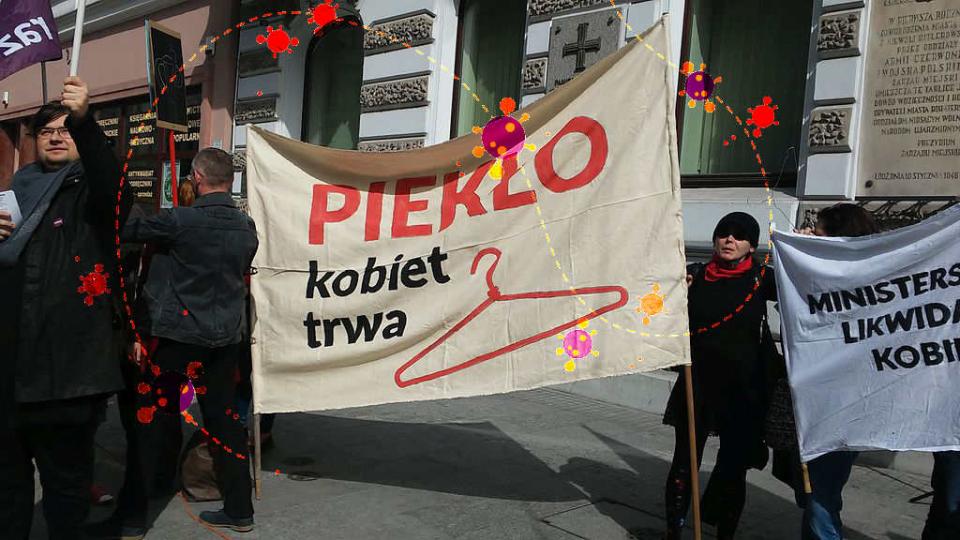 Image description: 2016 Protest in Poland against abortion law